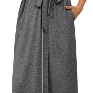 Robes for Women Long Knit Bathrobe Lightweight 3/4 Sleeves Kimono Robe Soft Sleepwear with Pockets S-XXL