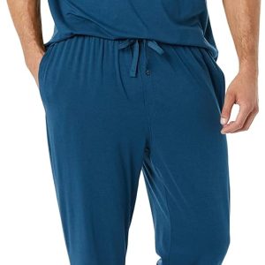 s Men's Cotton Modal T-Shirt and Full-Length Bottom Pajama Set
